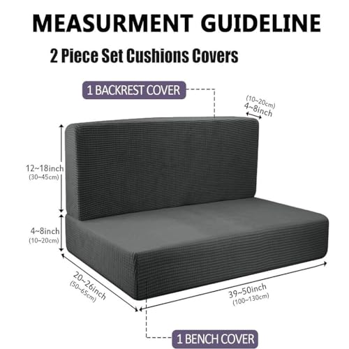 Housse de coussin extensible pour canapé de camping-car lavable et résistante