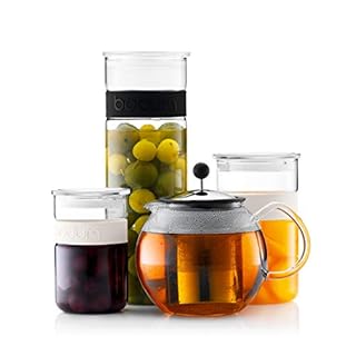 Bodum - 1807-16 - Assam - Théière à Piston en verre - Filtre et Couvercle inox - 0.5 L