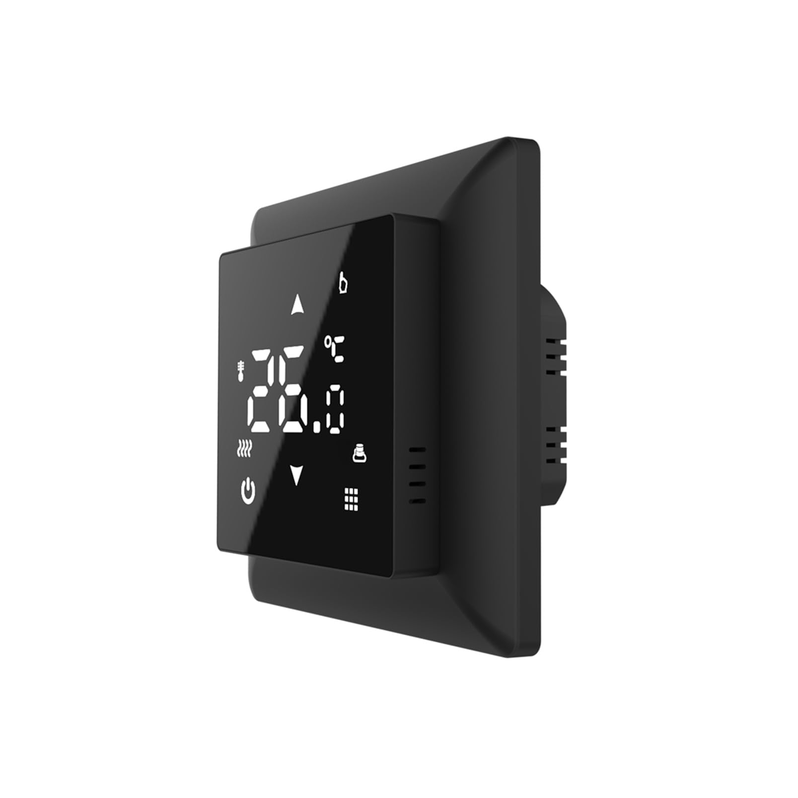Thermostat Temperaturregler für Fußbodenheizung, digital, TS100, Schwarz