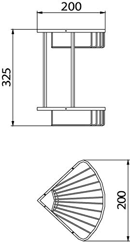 Accesorios de baño de dos niveles Bristan COMP BASK06 C cromo 3