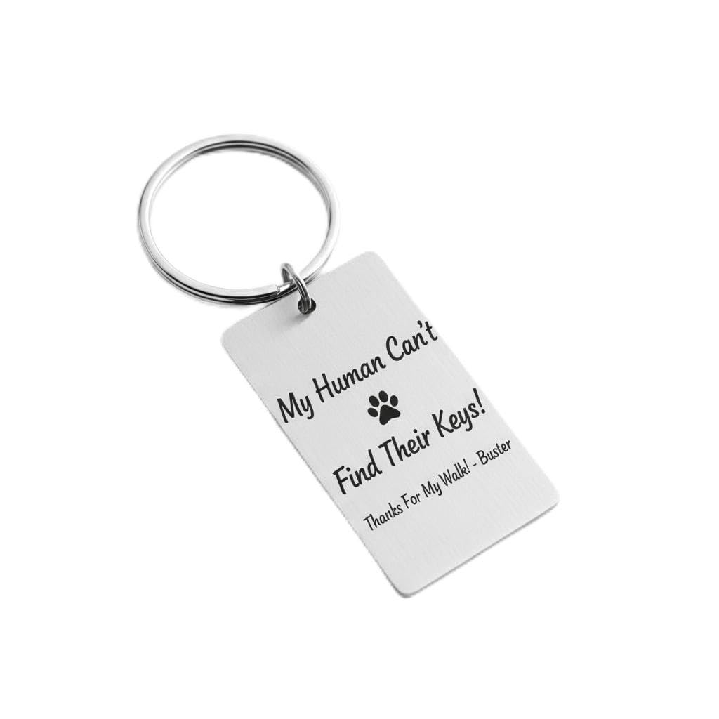 Plain Metal Keychain with Custom Engraving, Personalized One-Side Engraved Key Ring in Multiple Font Styles, Gold & Silver Color Options, Minimalist Gift for Men & Women (Silver)