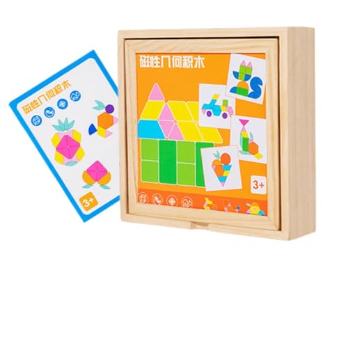 Ranley Tangram magnético | Juguete educativo de madera para la primera infancia | Rompecabezas rompecabezas, para niños y estudiantes, casa, escuela, aula, guardería, educación parental, noche