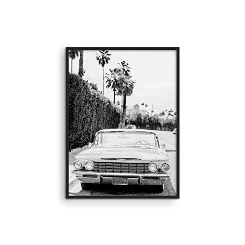 Black and White Vintage Car Poster - By Haus and Hues | Black and White Pictures for Wall Decor Prints and Posters Wall Art Vintage Car Pictures for Wall Vintage Car Retro Posters UNFRAMED 12â€x16â€