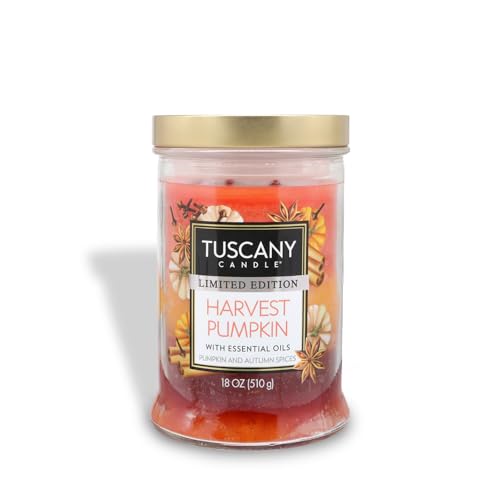 Tuscany Candle Harvest Pumpkin: Nutmeg & Clove Scented Fall Candle,