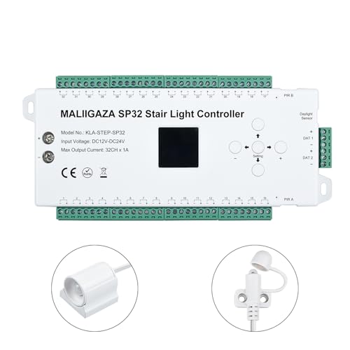 Image of Automatic Stair Light Controller 32 Channel PIR Sensor | Smart Motion Activated Lighting Custom Stair Effects Dynamic Staircase Running Flow for Home Lofts & Modern Interiors
