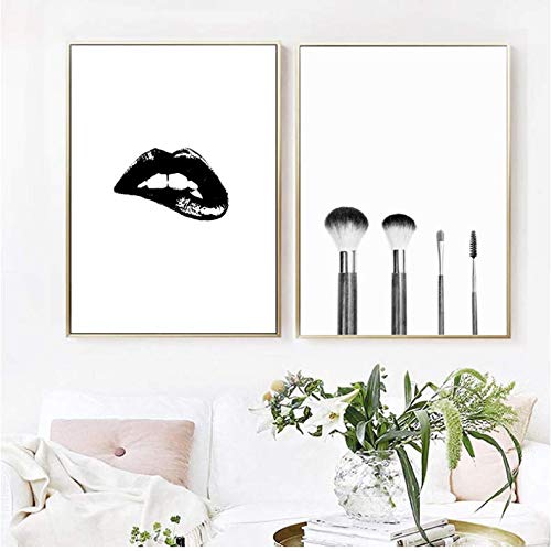 Affiche pinceaux maquillage art pour créer un coin beauté élégant dans votre chambre