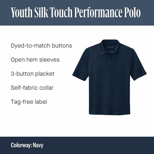 Port Authority Youth Silk Touch Performance Polo miniatura 6