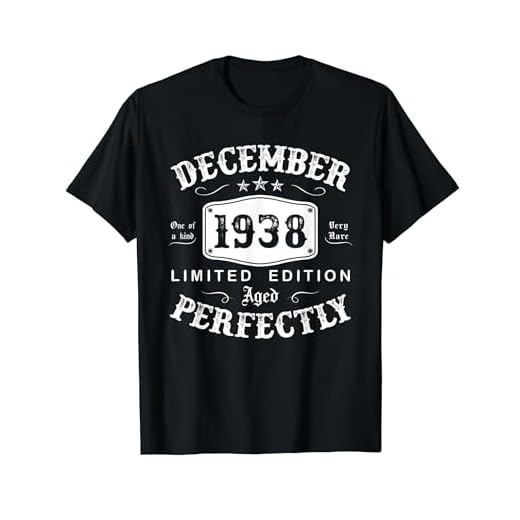 Vintage 1938 86 Años Cumpleaños Hombre Diciembre 1938 Camiseta