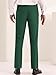 Lars Amadeus Green Dress Pants for Men's Flat Front Straight Leg Business Formal Suit Trousers 38
