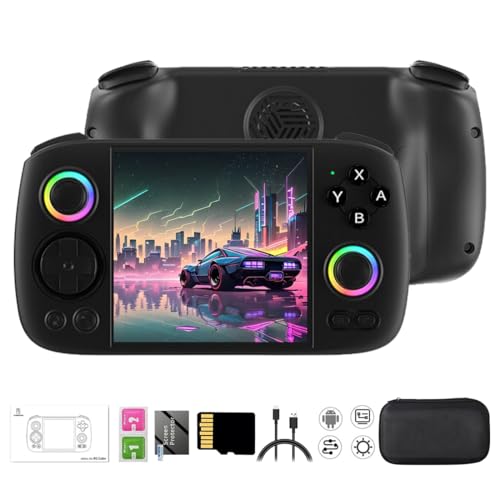 Tronikrc RG Cube ハンドヘルドゲームコンソール、3.97インチ 720 * 720 IPS スクリーン レトロ ハンドヘルド ゲーム機、Android 13 ビデオゲームプレーヤー - ゲームなし (ケース付き)