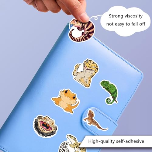 Image of 55 Pcs Wall Lizard Stickers Water Bottles Laptop Phone Computer Guitar Skateboard Hydroflasks Gecko Cartoon Animal Vinyl Sticker Waterproof Aesthetic Trendy Decals for Teens Girls Adults(Lizard)