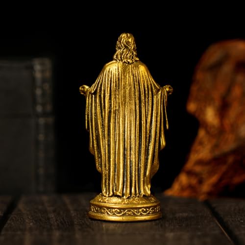 Figura de Jesús en latón sólido 100% decorativa religiosa miniatura 5