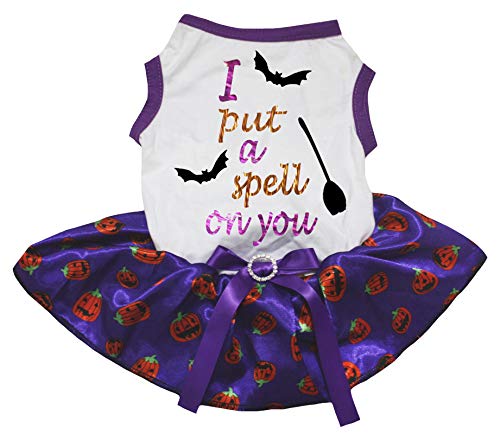 Robe pour chiot I Put A Spell On You blanche taille XXXL - 2