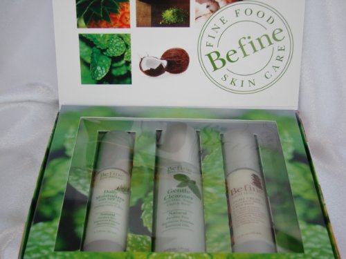 BeFine Fine Food Skin Care 3 pc Kit - Day Moisturizer , Cleanser, Night Cream