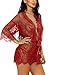 Sykooria Conjunto de Lencería Sexy Bata de Encaje Babydoll Kimono Ropa de...