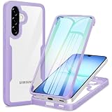 Phoona Cover per Samsung Galaxy A52 5G/4G / A52s 5G con Pellicola Protettiva Trasparente, Antiurto Silicone Custodia 360 Gradi Full Body Protezione, AntiGraffio Cover per Samsung A52 / A52s, Viola