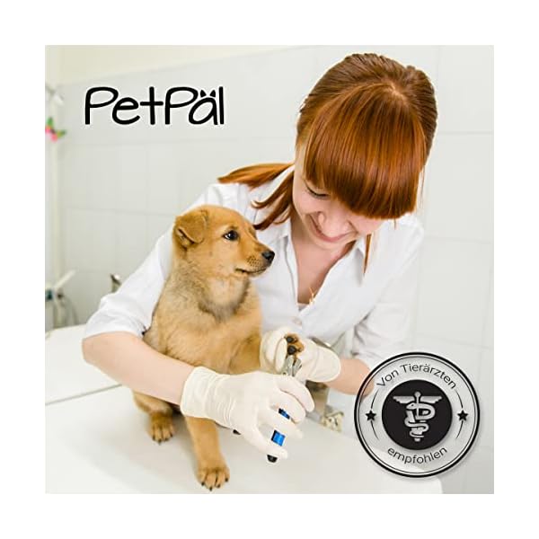 PetPäl Profi Krallenschere für Hunde & Katzen in Tiersalon Qualität - Krallenschneider, Krallenpflege für daheim - Klauen Pflege einfach & sicher für Zuhause durch den Abstandshalter - Safety Guard – Bild 4