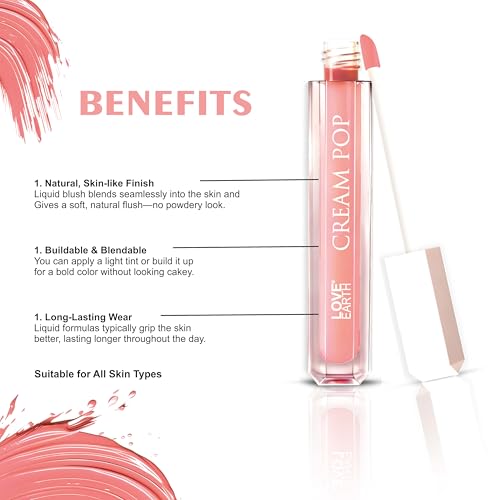 Image of Love Earth Cream Pop Blush - Buttercup| Hyaluronic Acid | Smooth, Lightweight, Long-Lasting | Dewy Finish, Easily Blendable| Everyday Natural Glow | Suitable for All Skin Types -2ML