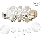 【Etiqueta de pared ideal para bricolaje】 5 tamaños diferentes y 56 etiquetas redondas, según sea necesario. Diseñado en diferentes formas. Sencillo y generoso. Puede enriquecer su imaginación artística y crear un hogar armonioso, tranquilo y romántico para sus seres queridos.
