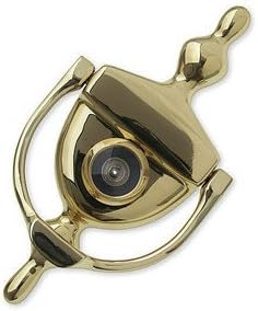 Door Knocker with Viewer Finish: Brass