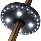 Función alimentada por batería: la luz del paraguas es fácil de usar, no requiere cableado. Con un consumo de energía LED ultra bajo, las baterías 4 * AA se pueden usar hasta por 30 horas (tenga en cuenta que el paquete no incluye baterías).