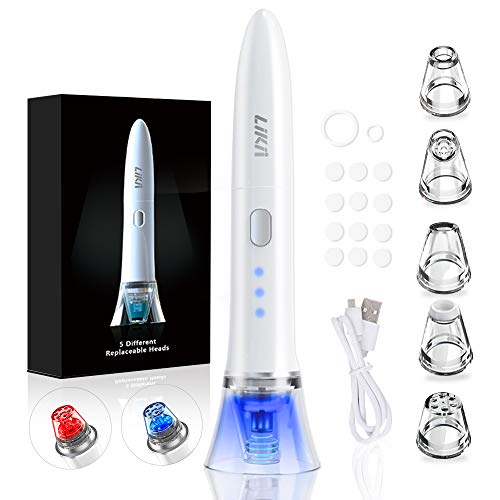 Blackhead Remover Pore Vacuum - Electric Blackhead Acne Comedone Extractor, Rechargeable Skin Pore Suction Pore Cleaner Tool Kit for Facial Treatment with Multi-Functional Replaceable 5 Probes