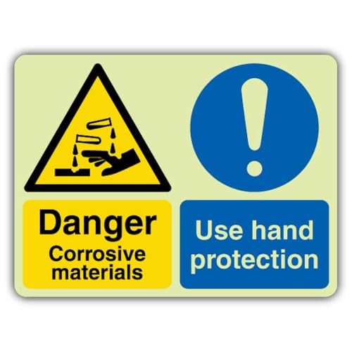 Panneau de protection pour les mains phosphorescent - V Safety 800x600 mm