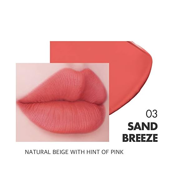 AEKYUNG-LUNA-Matte-Leather-Lip-Stain-Velvet-Matte-Liquid-Cream-Lip-Highly-Pigmented-Color-03-Sand-Breeze AEKYUNG LUNA Matte Leather Lip Stain, Velvet Matte Liquid Cream Lip, Highly Pigmented Color | 03 Sand Breeze