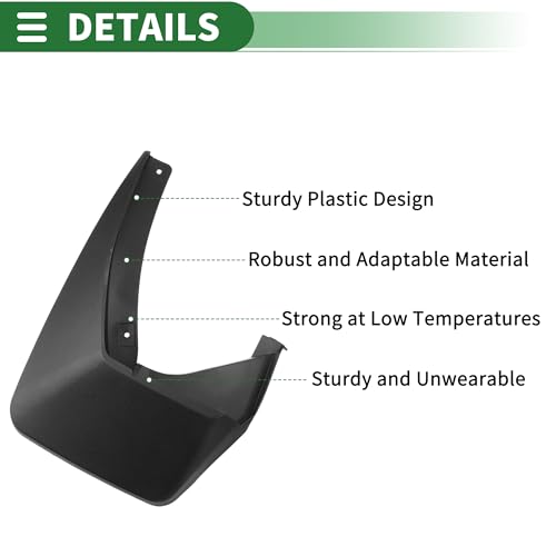 Image of Motoforti Mud Flaps Splash Guards Mud Guards for Honda Ridgeline 2007-2012 W /Mount Accessories