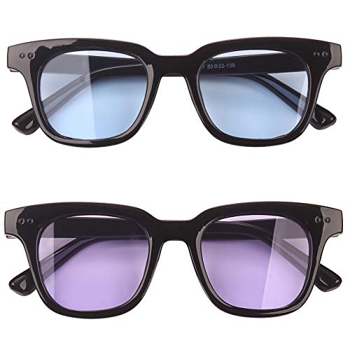 Image of Bestum Inspired Square Sunglasses With Rivets Tinted Lens UV400