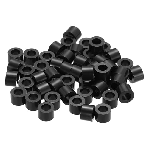 PATIKIL 120個M4 A B SスペーサーM4 x 7mm OD x 5mm lプラスチックラウンドスペーサーワッシャー黒スタンドオフナットノンスレッドスクリューボルト電気アウトレット