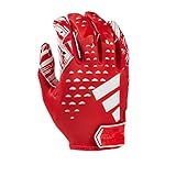 adidas Adizero 13 Football Receiver Gloves, Red/White, Medium