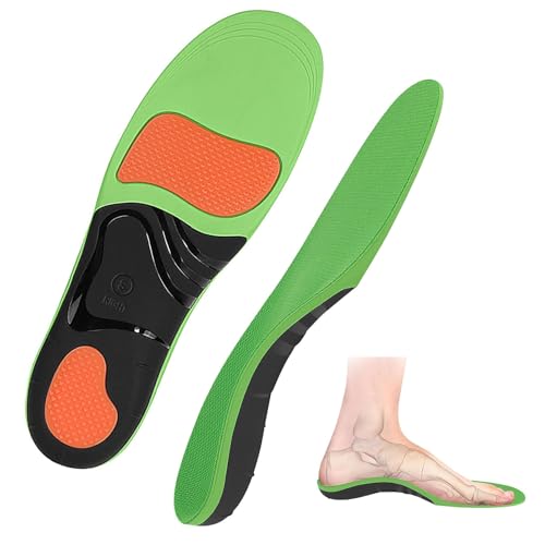Orthotic Arch Support Shoe Insoles, Plantar Fasciitis Inserts for Flat Feet, Heel Pain Relief Cushioning Inner Soles for Men Women, Athletic Running Walking Sports Comfort Insoles (S)