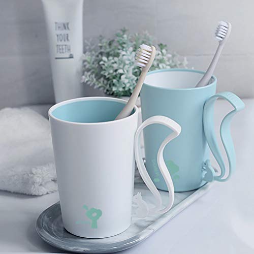 NICEXMAS 2 Pcs Suporte de Escova de Dentes Esquilo Copo Pp Plastictooth Copo de Escovagem Com AlÃ§a