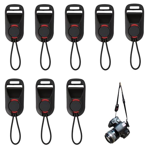 kiki fancy 8pcs Camera Strap Quick Release Clips for Quick Detach, Compatible with Peak Design Anchor Links, Easy Mount and Unmount, Adjustable and Secure Camera Strap Attachments