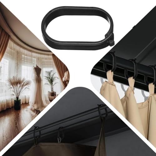 Paquete de 100 anillos de cortina para cenador ganchos de toldo exterior para ventanas y pérgolas 6