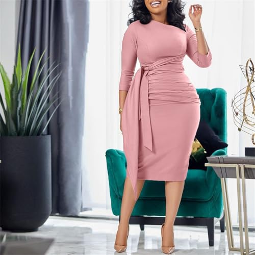 Bodycon Dress for Women Fashion Elegance Suit Neck Classic Church Dress Business Casual Work Outfits2