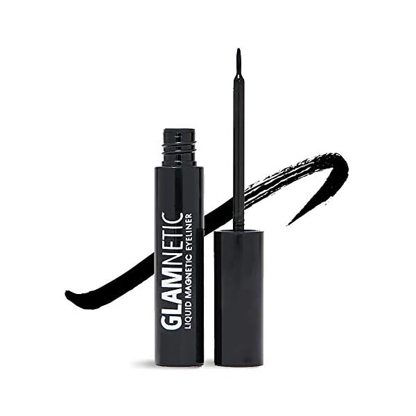 Glamnetic-Magnetic-Eyeliner-Black-Waterproof-Liquid-All-Day-Hold-for-Magnetic-Eyelashes-Sweatproof-Paraben-Free-027oz Glamnetic Magnetic Eyeliner - Black | Waterproof Liquid, All-Day Hold for Magnetic Eyelashes, Sweatproof, Paraben-Free - 8ml