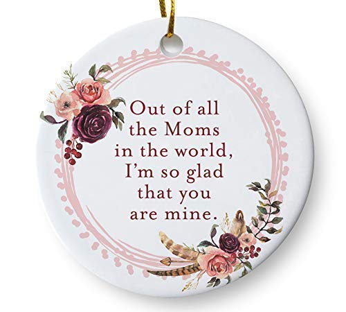 Sentimental Mom Christmas Tree Ornament, Mothers Day Keepsake, Birthday Gift for Mom, 3"