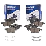 Detroit Axle - Front and Rear Ceramic Brake Pads with Hardware Replacement for 2001-2009 Volvo S60...