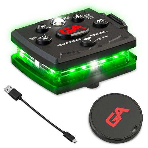 Lumière de sécurité Guardian Angel Micro verte anti-collision rechargeable pour cyclisme et chien