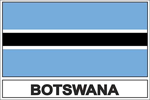 Akachafactory Autocollant Sticker Drapeau BW Botswana