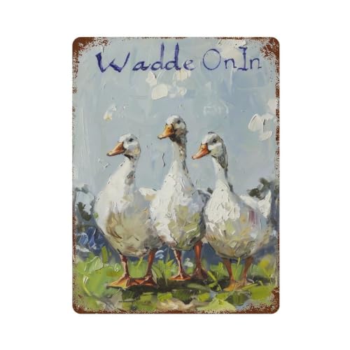Art vintage Three-Ducks-Country, une décoration murale rétro en fer haut de gamme