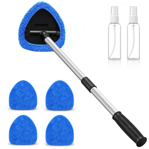 25.5' Extra-Long Reach – Super Absorbent Coral Velvet Windshield Cleaner Tool, Streak-Free...