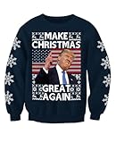 Donald Trump Make Christmas Great Again - Sudadera de Navidad para adultos Azul azul X-Large