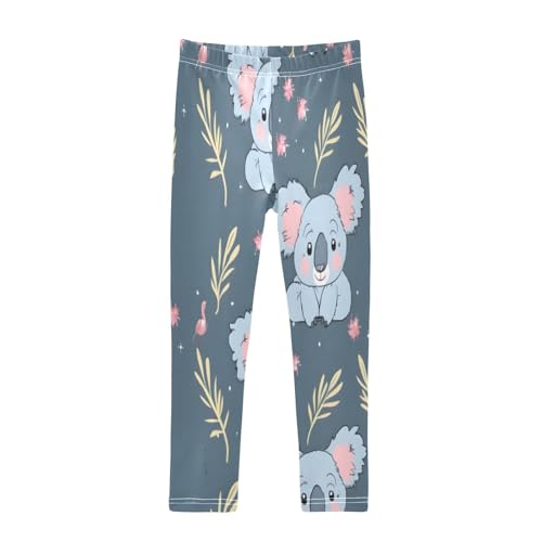 Toddler Girls Leggings Printed Yoga Pants Leggings Blue Pink Koala for Kids