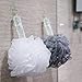 JCMASTER Loofah Shower Scrunchie for Men Women, [ Non-Vacuum Pack ] Mesh Pouf Poofs Puff Bath Lufa Loufa Luffa Scrubber Sponges for Exfoliating Your Skin 6 Pack, Large, White and Gray, 75g Each