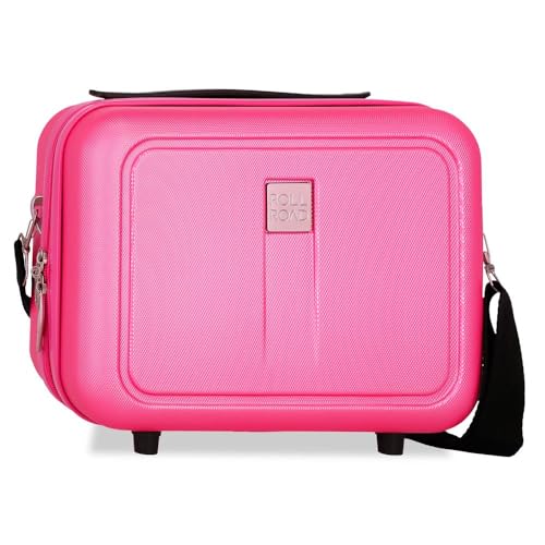 Roll Road Cambogia - Beauty case da viaggio, 29 x 21 x 15 cm, rigido ABS 9,14 l, 0,63 kg, rosa chiaro, Taglia unica, Beauty case adattabile