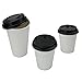 Cand 8 oz White Disposable Paper Cups with Lids, Pack of 100