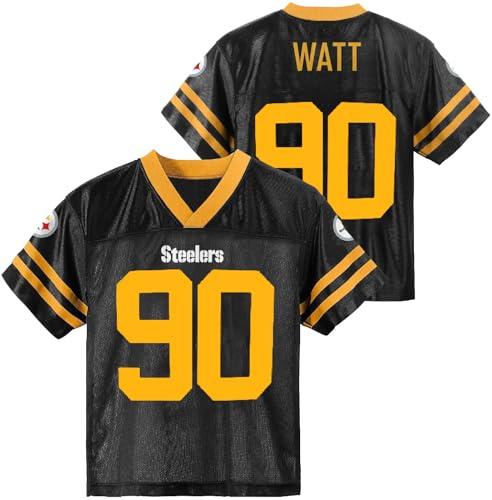 TJ Watt Pittsburgh Steelers #90 Black Kids Youth 8-20 Color Rush Player Jersey (14-16)